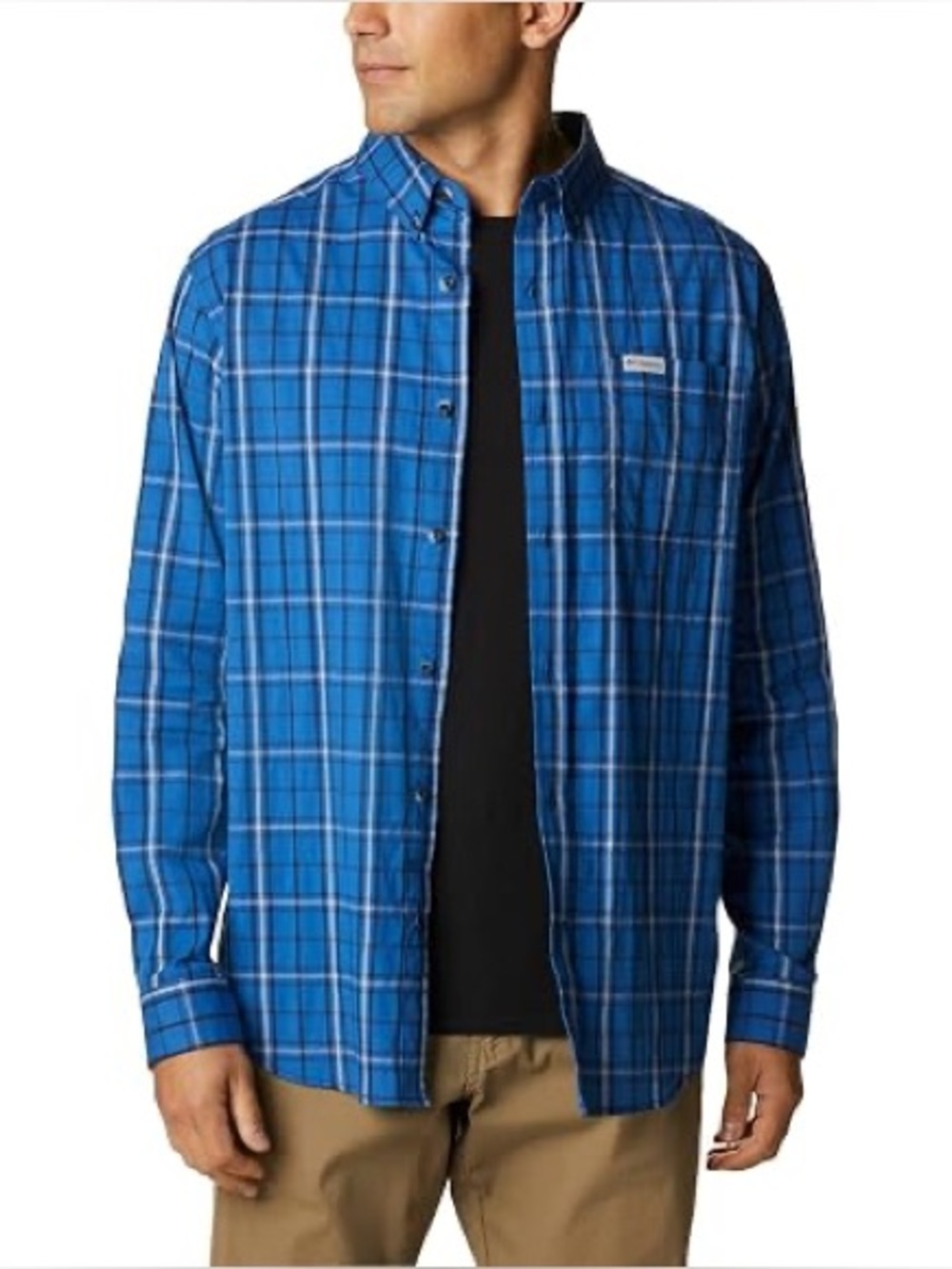 Columbia Men's Rapid Rivers II Long Sleeve Shirt in Mountain Red, Medium NWT